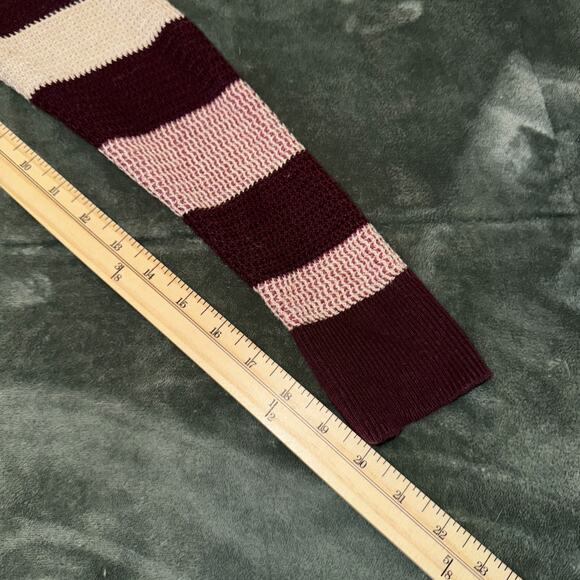 Market & Spruce Sweater Women’s Medium Multi Striped Waffle Knitted Pullover - Picture 8 of 9